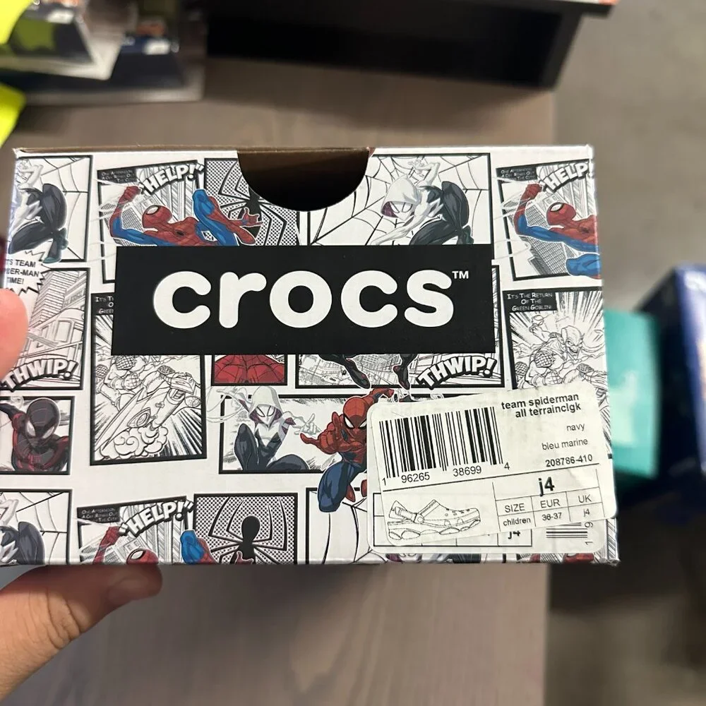 Crocs Kids Team Spiderman All Terrain Clogs Navy Size J4